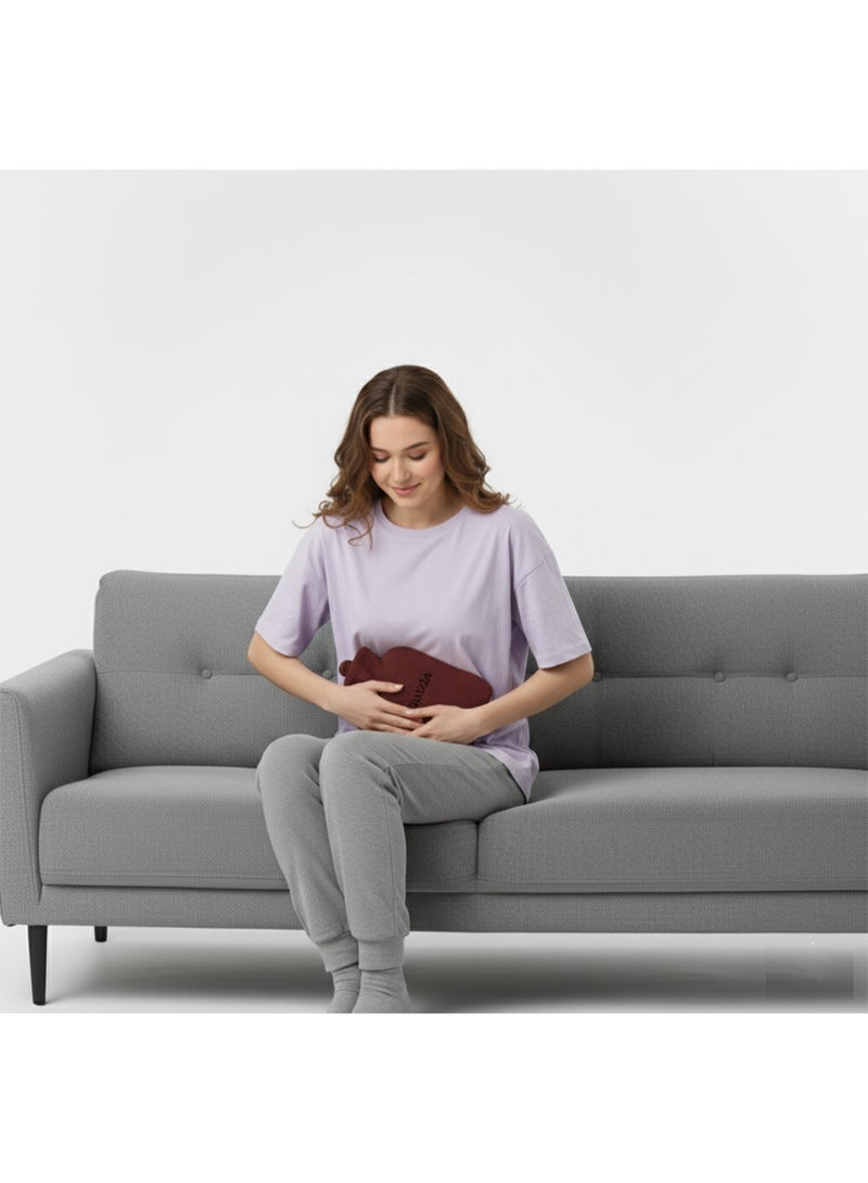  جرانزيا كيس مياه ساخن غير كهربائي بغطاء ناعم للاستخدام المنزلي وتدفئة الجسم بسهولة - Image 5